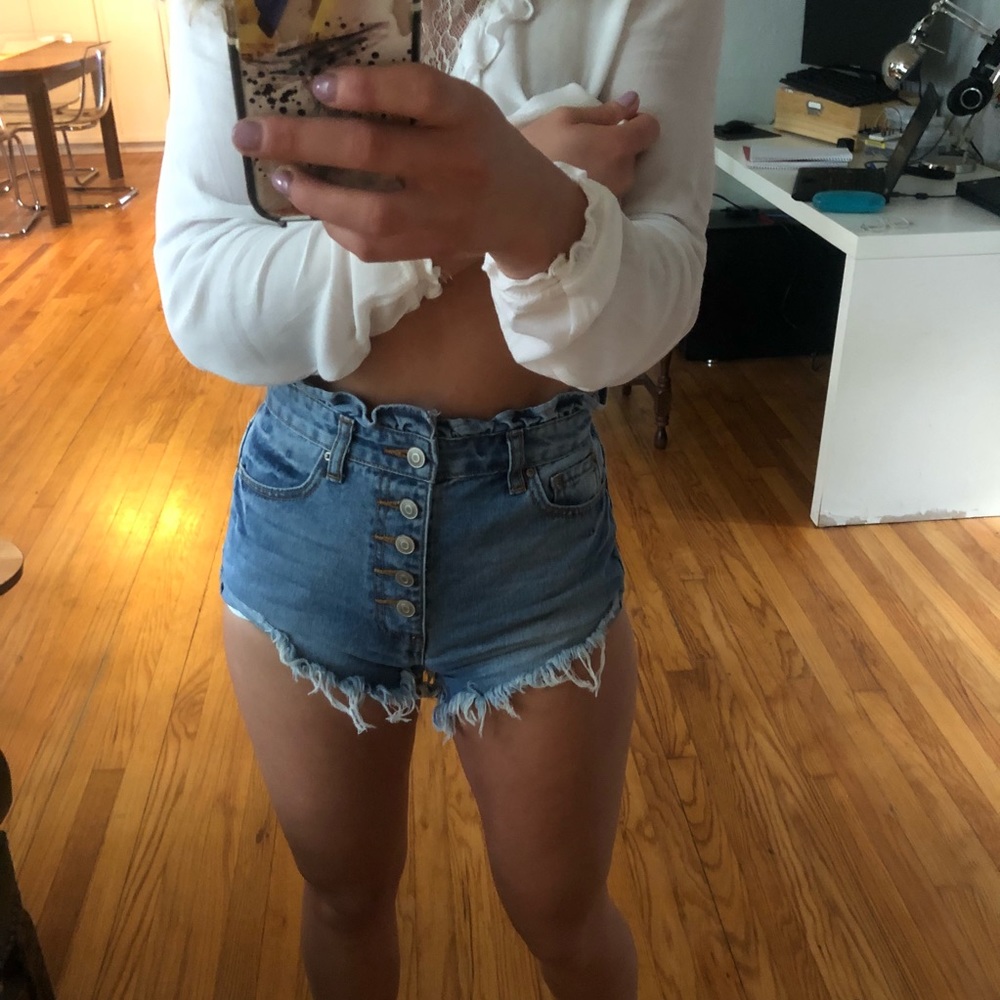 High Waist Ruffle Shorts